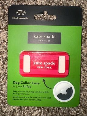 kate spade New York Red Dog Collar AirTag Holder